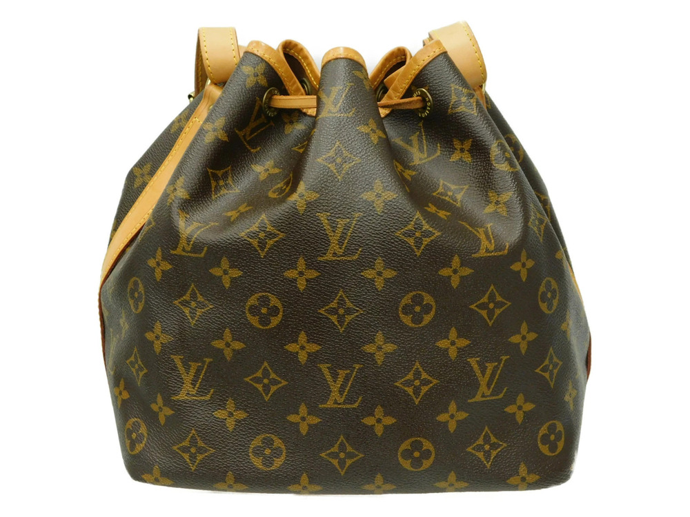 Louis Vuitton Bag Shoulder Drawstring Noe Brown Bucket Monogram Brown